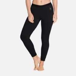 Odlo W Suw Pant Merino Warm 15 Odlo W Suw Pant Merino Warm -Winter Sportswear 110831 15000 Model Front Crop