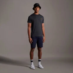 Lyle & Scott Lyle And Scott Sleeve Tape Stretch Tee -Winter Sportswear Lyle M Sleeve Tape Stretch 2023 True Black 4