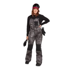 Volcom Womens Swift Bib Overall 15 Volcom Womens Swift Bib Overall -Winter Sportswear Volcom W Swift Bib Overall 2022 Acid Black 5